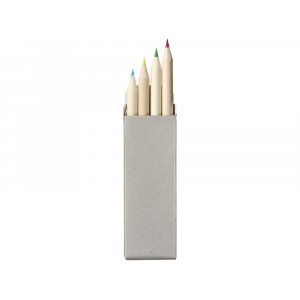 Набор карандашей 4 предмета, карандаши- натуральный, коробка- серый - купить оптом