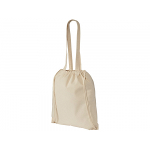 Рюкзак со шнурком Eliza из хлопчатобумажной ткани плотностью 240 г/м2, натуральный - купить оптом