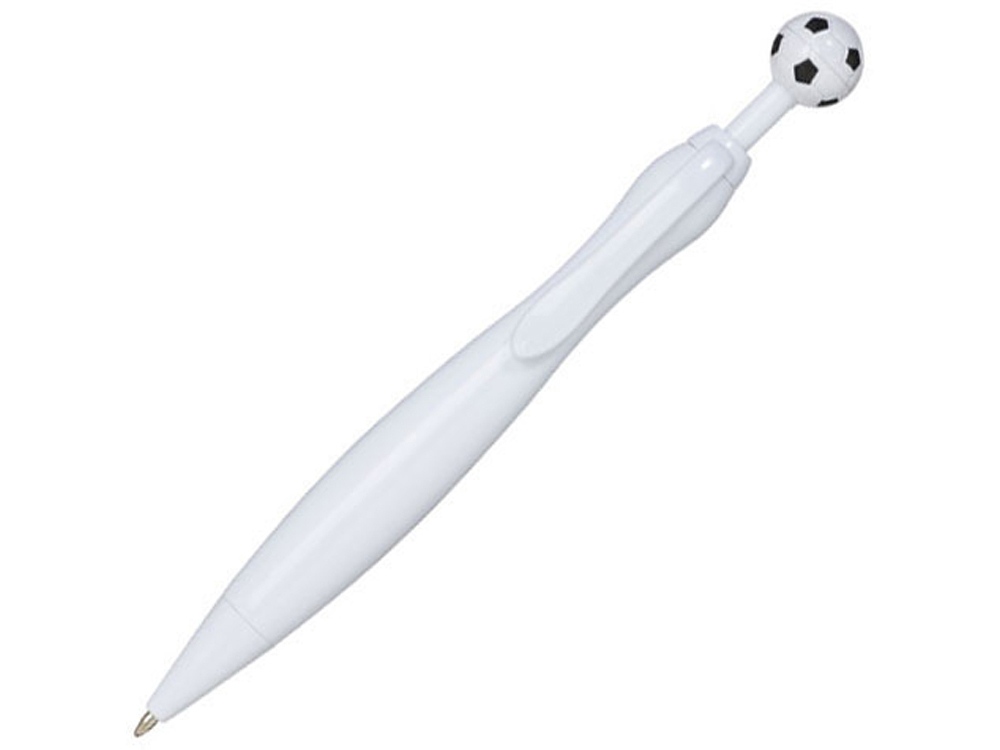 Шариковая ручка Naples football, белый/черный - купить оптом