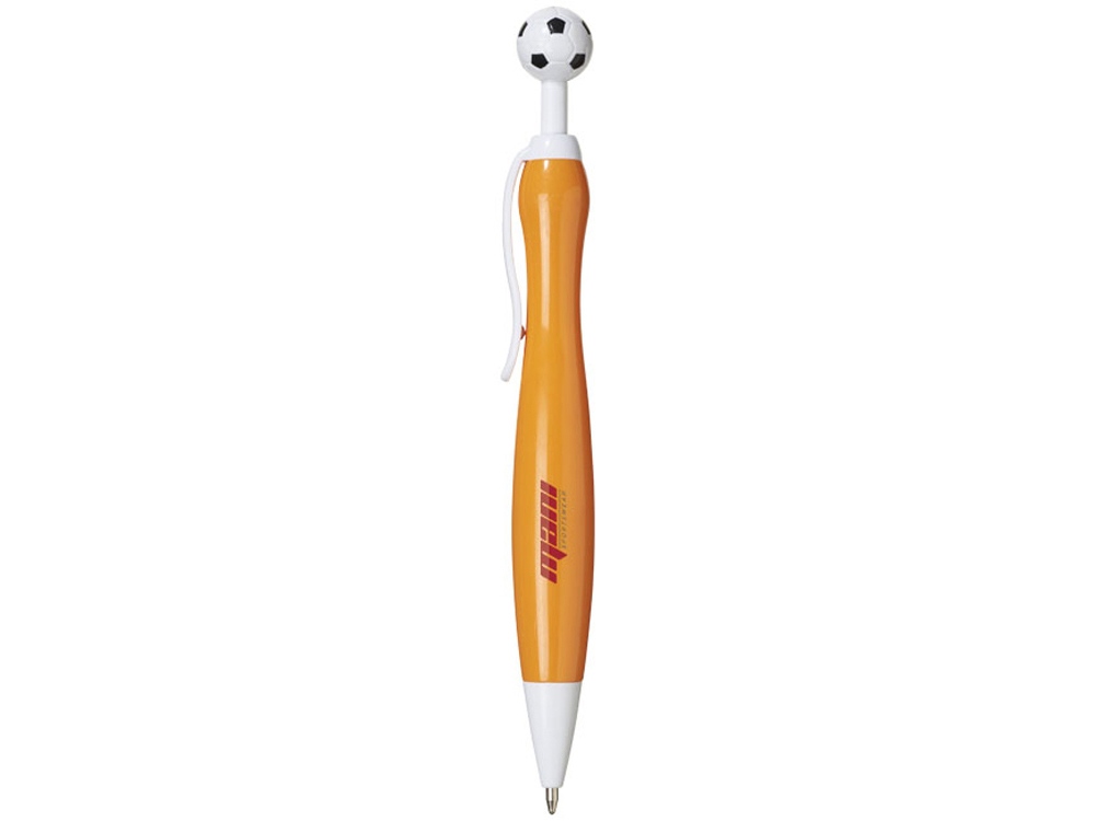 Шариковая ручка Naples football, оранжевый/белый/черный - купить оптом