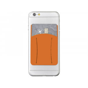Картхолдер для телефона с отверстием для пальца, оранжевый - купить оптом