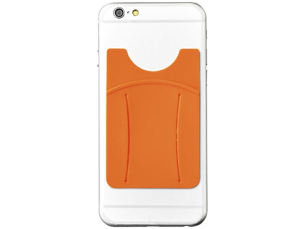 Картхолдер для телефона с отверстием для пальца, оранжевый - купить оптом
