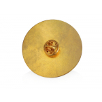 Значок металлический Круг, золотистый, фото 2