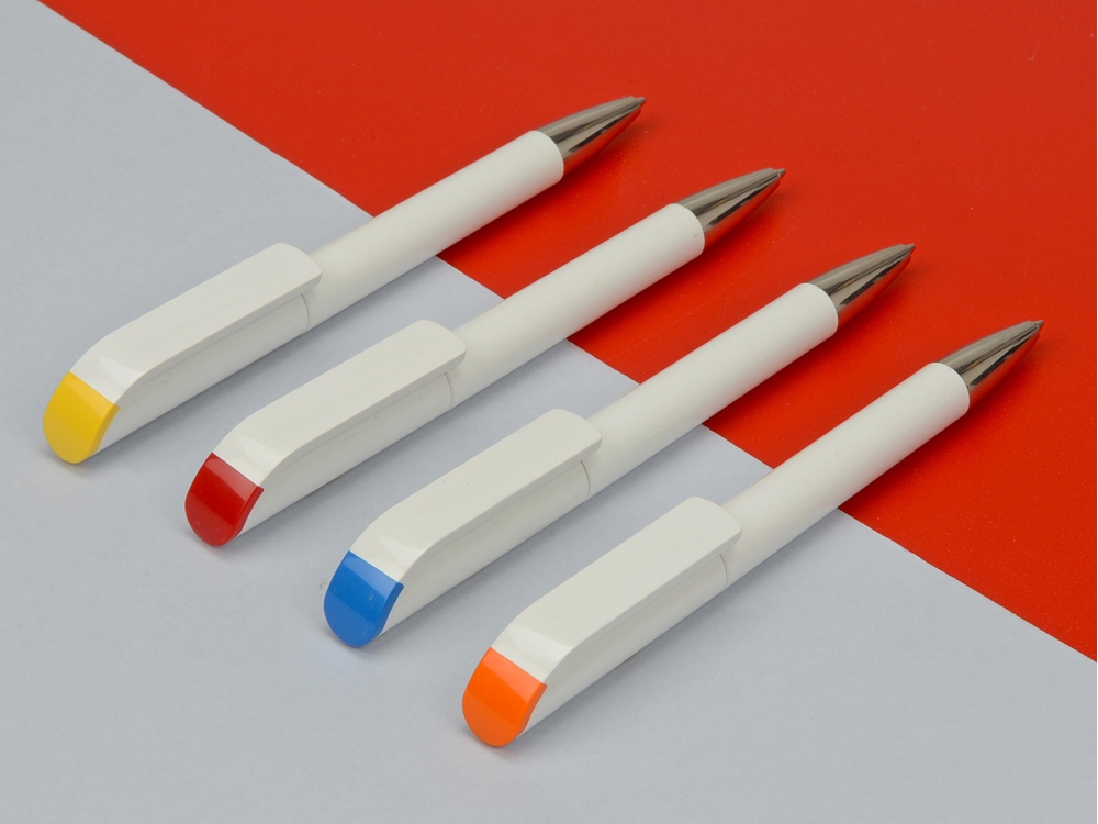 Ручка шариковая UMA EFFECT SI, белый/оранжевый - купить оптом