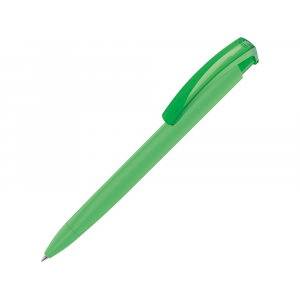 Ручка шариковая трехгранная UMA TRINITY K transparent GUM, soft-touch, зеленое яблоко - купить оптом