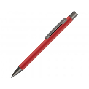 Ручка шариковая UMA STRAIGHT GUM soft-touch, с зеркальной гравировкой, красный - купить оптом