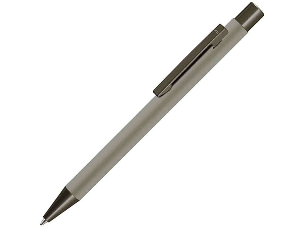 Ручка шариковая UMA STRAIGHT GUM soft-touch, с зеркальной гравировкой, серый - купить оптом