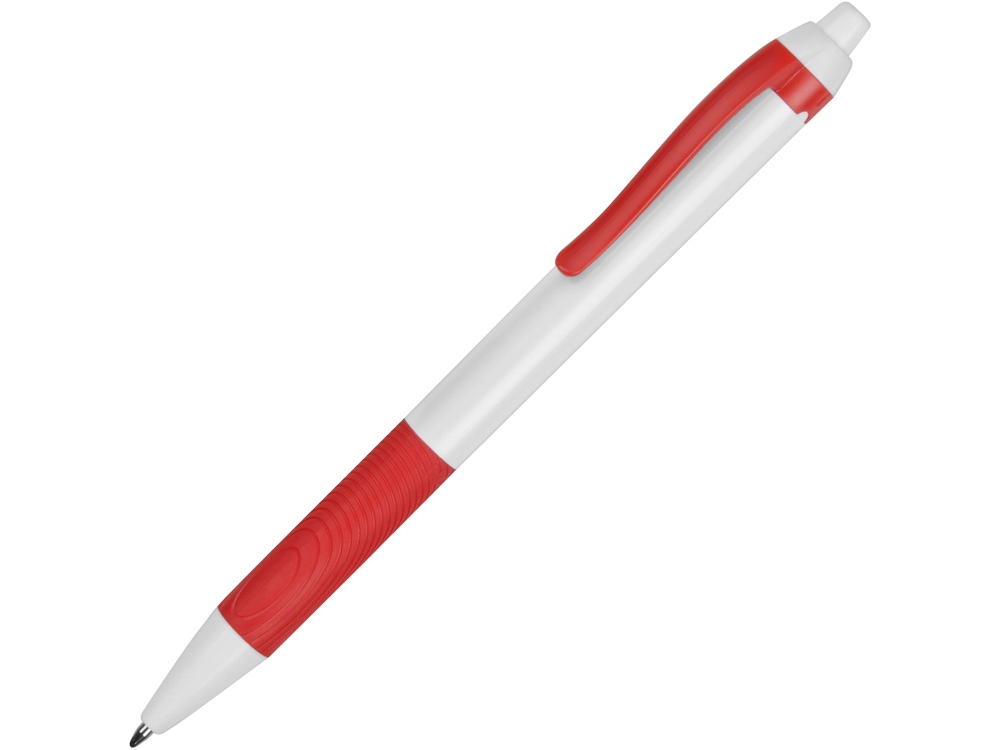 Ручка пластиковая шариковая Centric, белый/красный - купить оптом