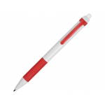Ручка пластиковая шариковая Centric, белый/красный, фото 1