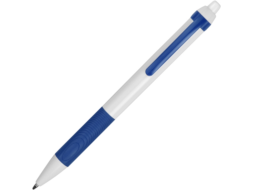 Ручка пластиковая шариковая Centric, белый/синий - купить оптом