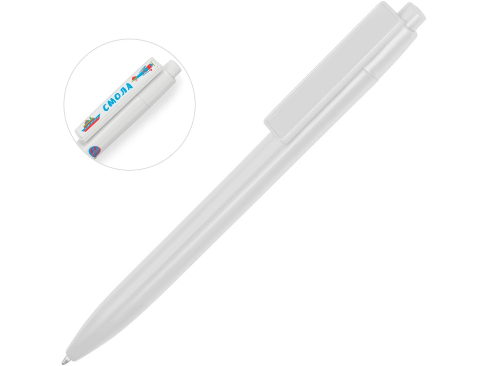 Ручка пластиковая шариковая Mastic под полимерную наклейку, белый - купить оптом