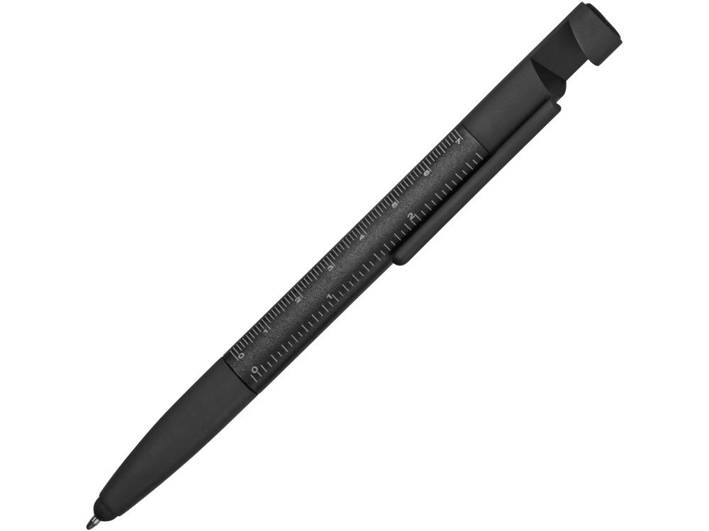 Ручка-стилус металлическая шариковая многофункциональная (6 функций) Multy, черный - купить оптом