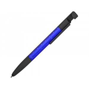 Ручка-стилус металлическая шариковая многофункциональная (6 функций) Multy, синий - купить оптом
