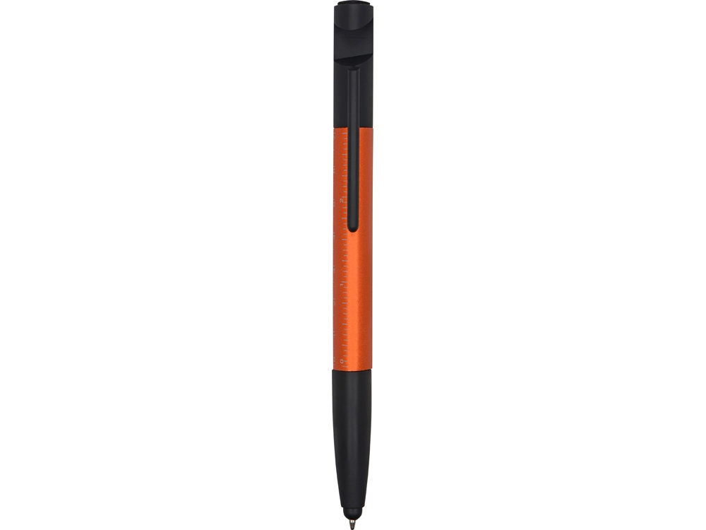 Ручка-стилус металлическая шариковая многофункциональная (6 функций) Multy, оранжевый - купить оптом