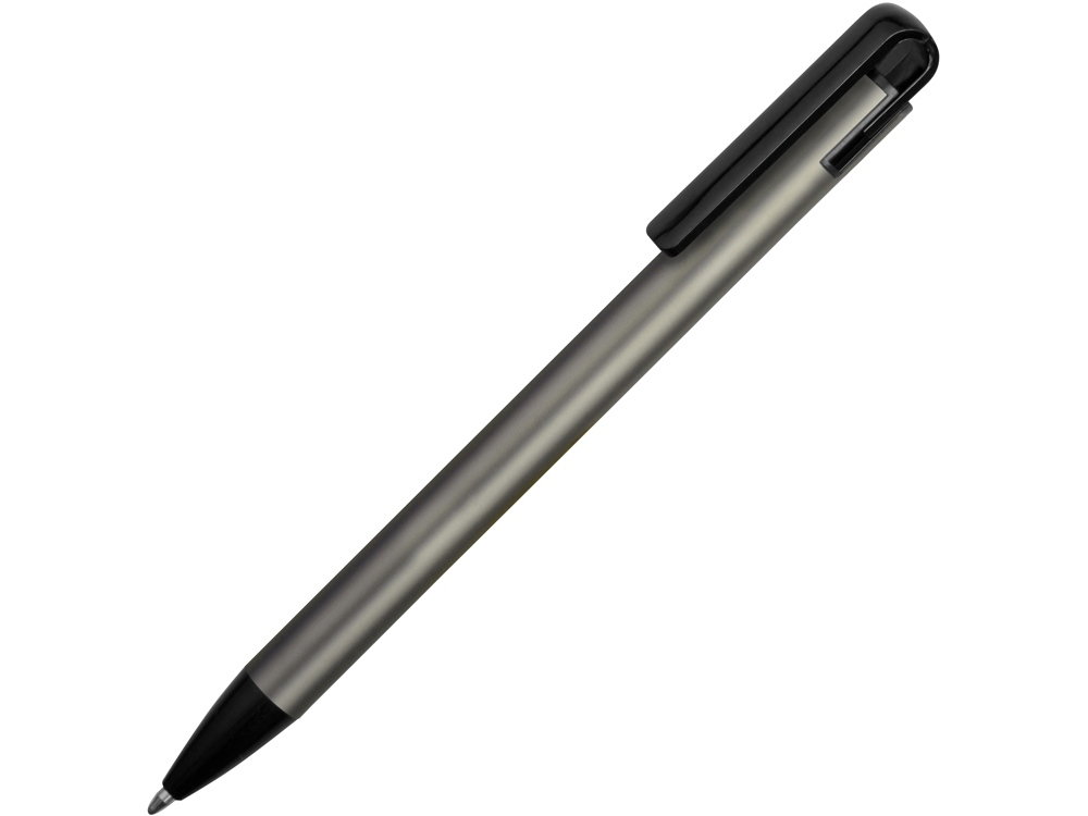 Ручка металлическая шариковая Loop, серый/черный - купить оптом