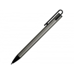 Ручка металлическая шариковая Loop, серый/черный, фото 2