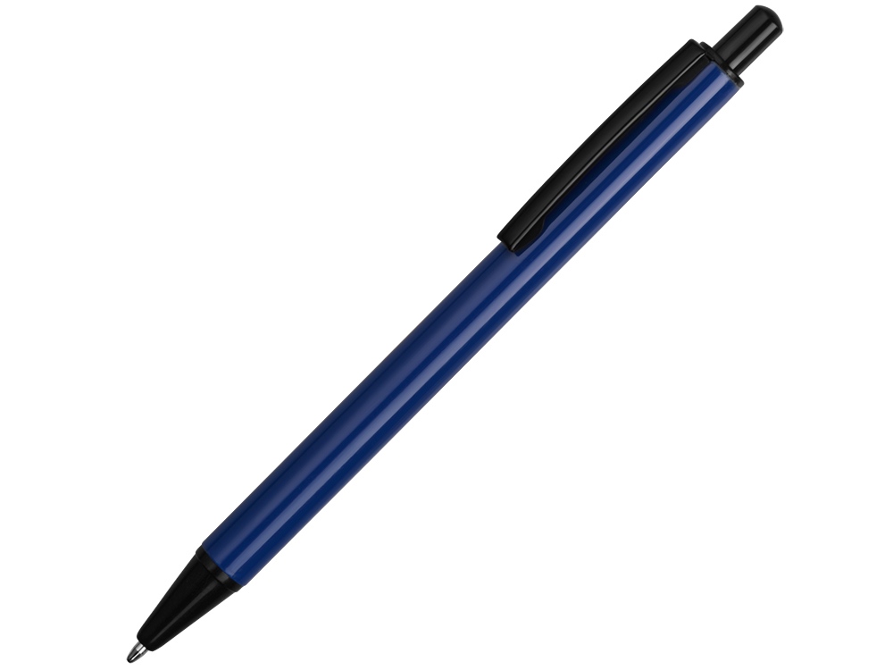 Ручка металлическая шариковая Iron, синий/черный - купить оптом