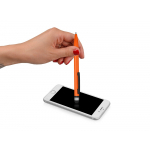 Ручка-стилус металлическая шариковая Poke, оранжевый/черный, фото 3