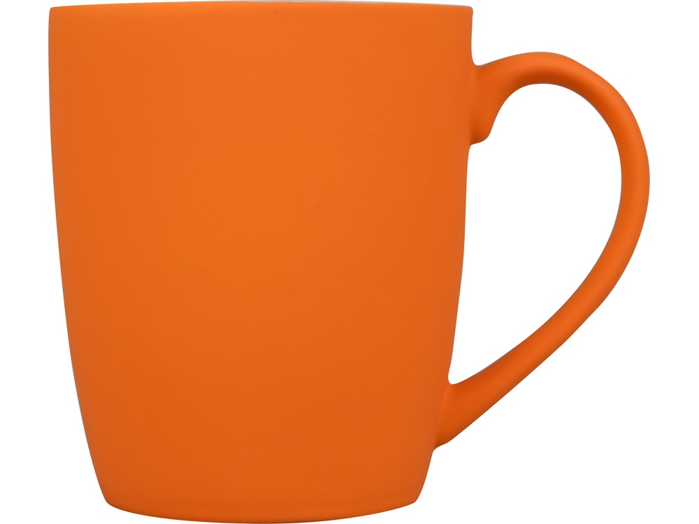 Кружка керамическая с покрытием софт тач оранжевая, оранжевый - купить оптом