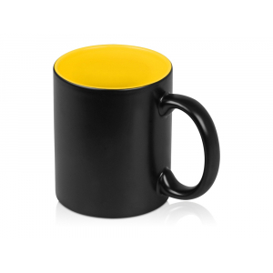Кружка с покрытием для гравировки Subcolor BLK, черный/желтый - купить оптом