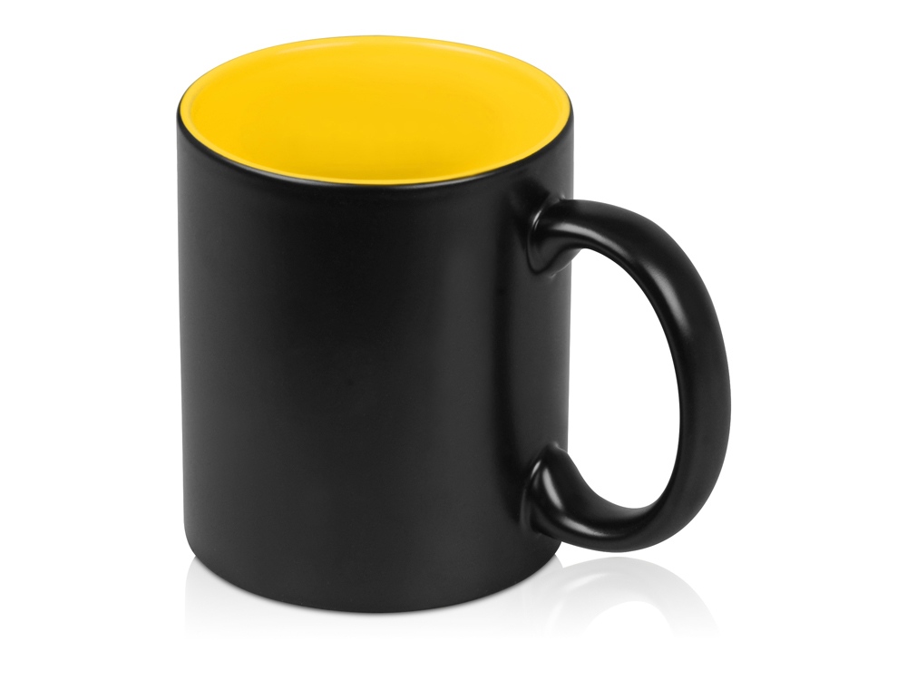 Кружка с покрытием для гравировки Subcolor BLK, черный/желтый - купить оптом