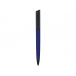 Ручка пластиковая soft-touch шариковая Taper, темно-синий/черный, фото 1