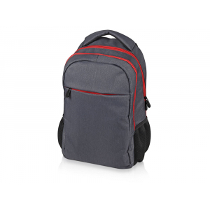 Рюкзак Metropolitan, серый с красной молнией и красной подкладкой - купить оптом
