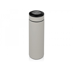 Термос Confident с покрытием soft-touch 420мл, серый - купить оптом