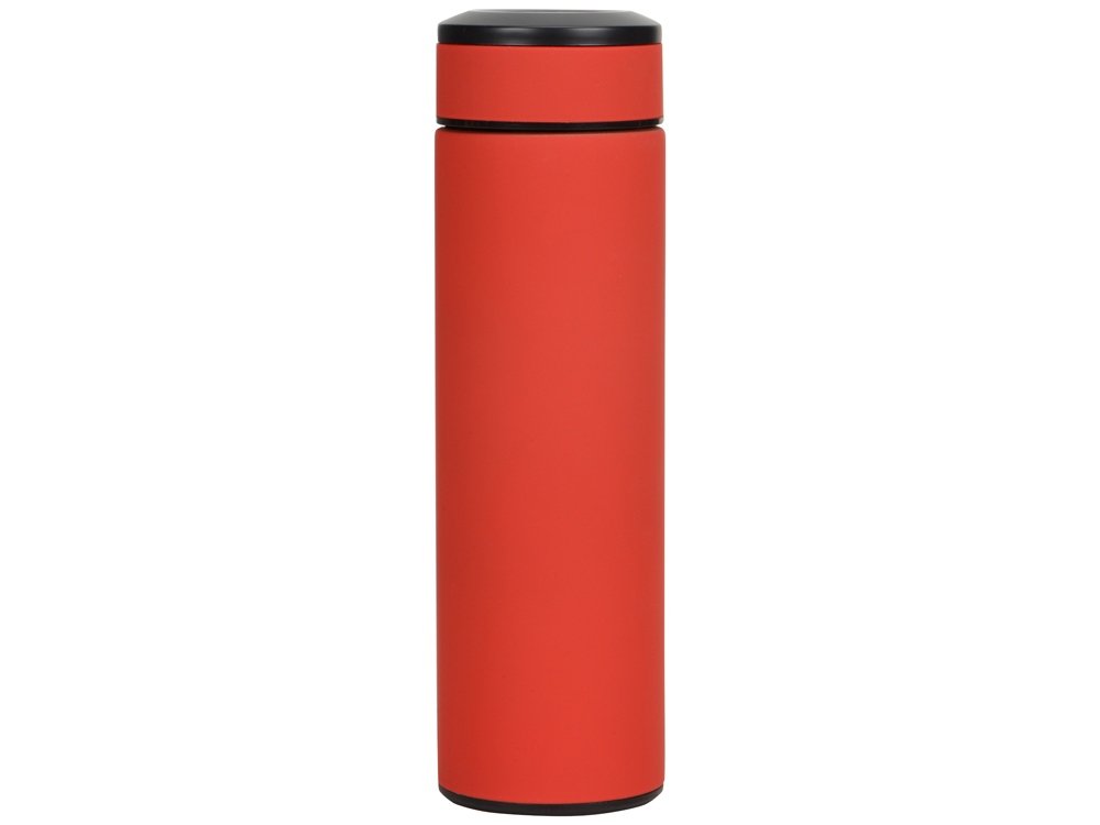 Термос Confident с покрытием soft-touch 420мл, красный - купить оптом