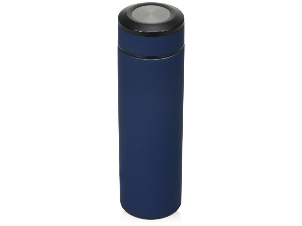 Термос Confident с покрытием soft-touch 420мл, темно-синий - купить оптом