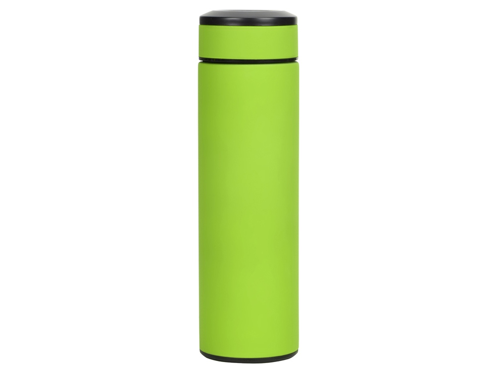 Термос Confident с покрытием soft-touch 420мл, зеленое яблоко - купить оптом
