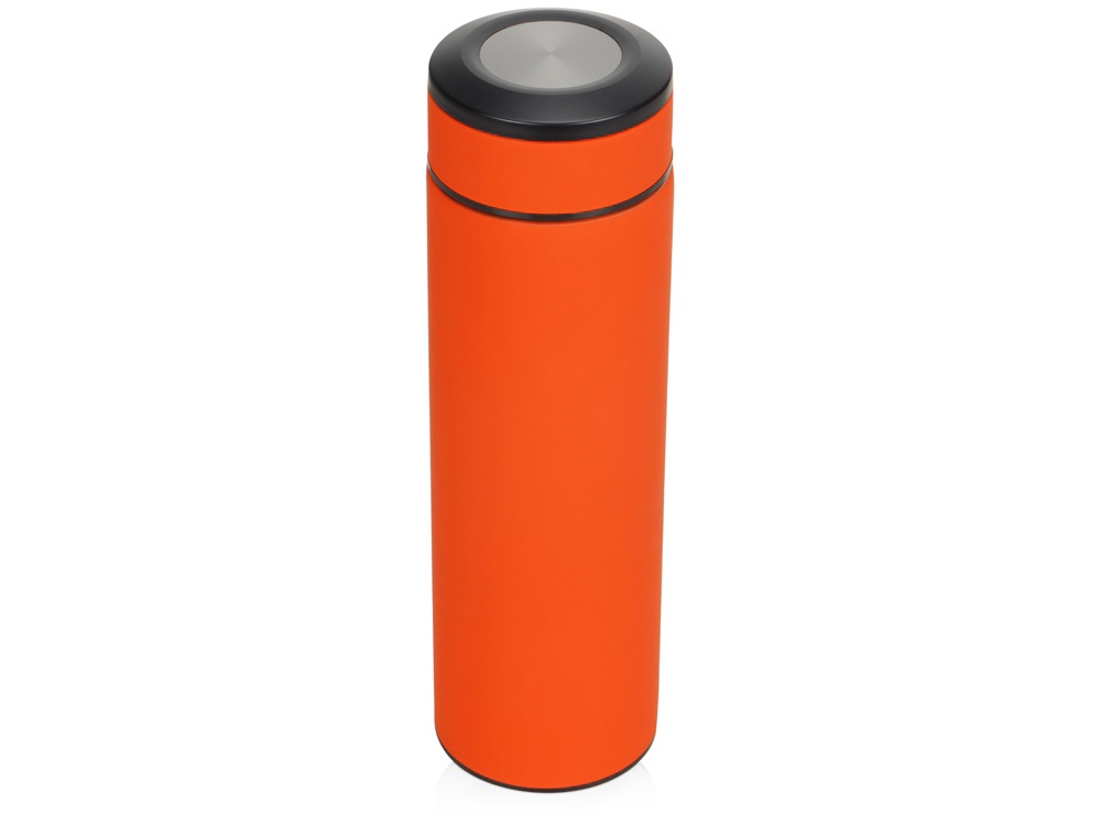 Термос Confident с покрытием soft-touch 420мл, оранжевый - купить оптом