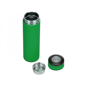 Термос Confident с покрытием soft-touch 420мл, зеленый - купить оптом