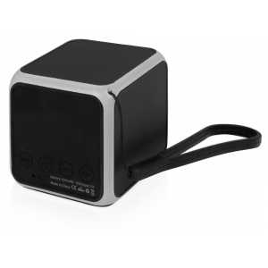 Портативная колонка Cube с подсветкой, черный - купить оптом
