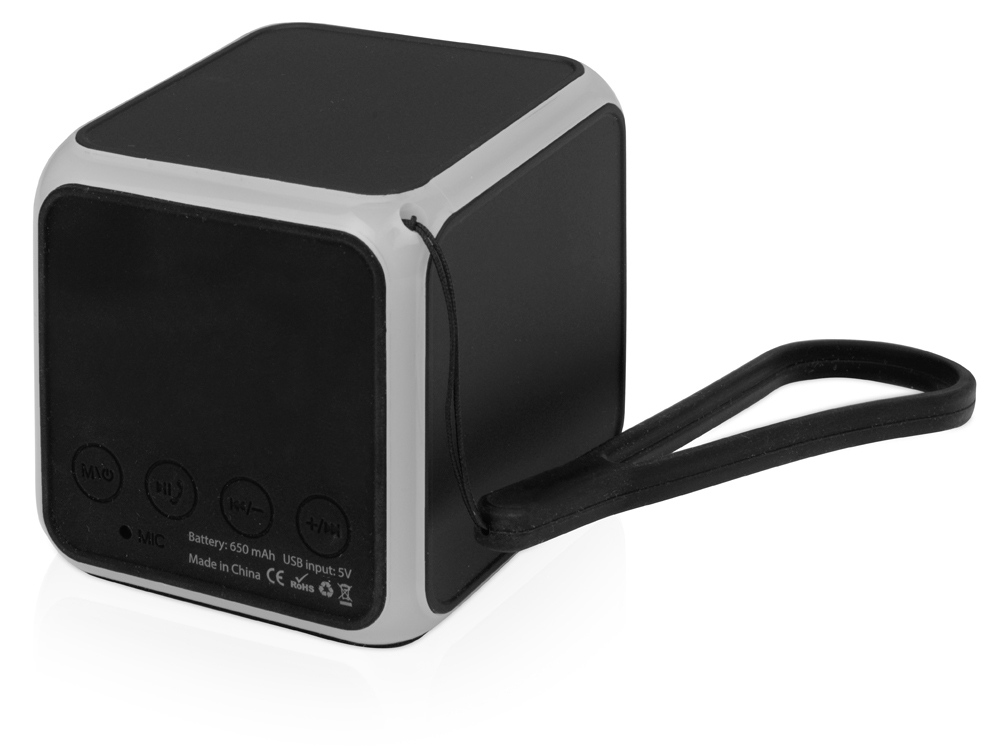 Портативная колонка Cube с подсветкой, черный - купить оптом