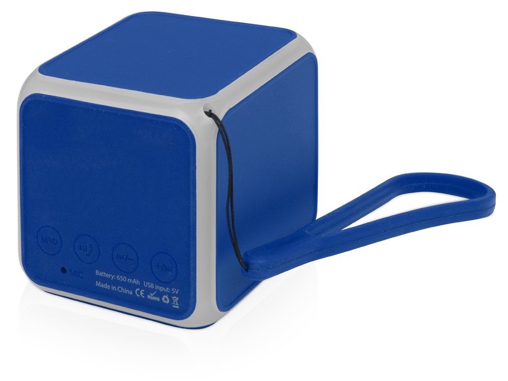 Портативная колонка Cube с подсветкой, синий - купить оптом