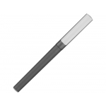Ручка пластиковая шариковая трехгранная Nook с подставкой для телефона в колпачке, серый/белый, фото 1
