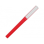 Ручка пластиковая шариковая трехгранная Nook с подставкой для телефона в колпачке, красный/белый, фото 1