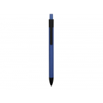 Ручка металлическая soft-touch шариковая Haptic, синий/черный, фото 1