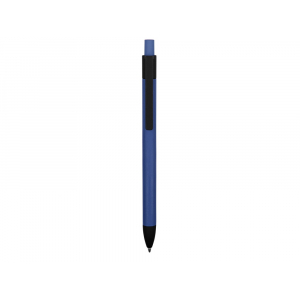 Ручка металлическая soft-touch шариковая Haptic, синий/черный - купить оптом