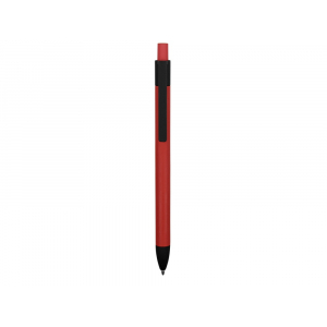 Ручка металлическая soft-touch шариковая Haptic, красный/черный - купить оптом