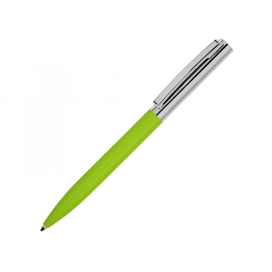 Ручка металлическая soft-touch шариковая Tally с зеркальным слоем, серебристый/зеленый - купить оптом