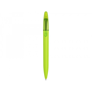 Ручка пластиковая шариковая Mark с хайлайтером, зеленое яблоко - купить оптом
