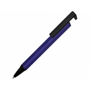 Ручка-подставка металлическая, Кипер Q, синий/черный - купить оптом