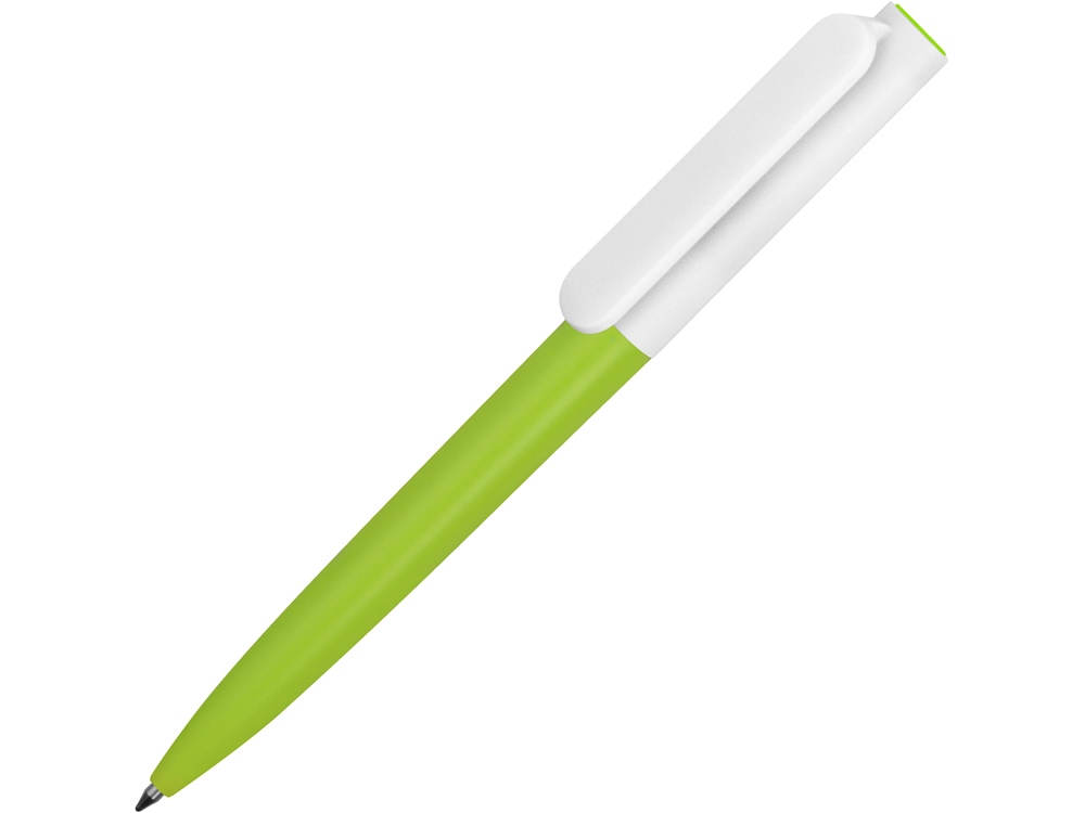 Ручка пластиковая шариковая Umbo BiColor, зеленое яблоко/белый - купить оптом