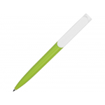 Ручка пластиковая шариковая Umbo BiColor, зеленое яблоко/белый, фото 1