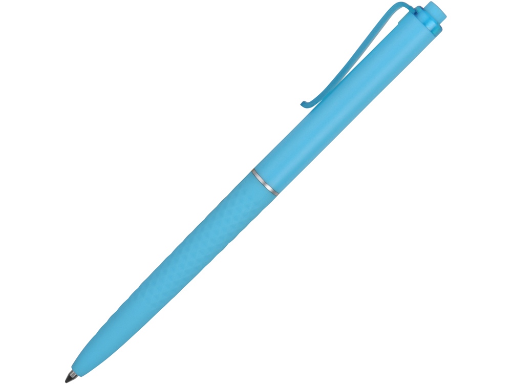 Ручка пластиковая soft-touch шариковая Plane, голубой - купить оптом