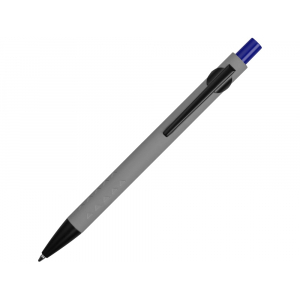 Ручка металлическая soft-touch шариковая Snap, серый/черный/синий - купить оптом