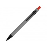 Ручка металлическая soft-touch шариковая Snap, серый/черный/красный, фото 1