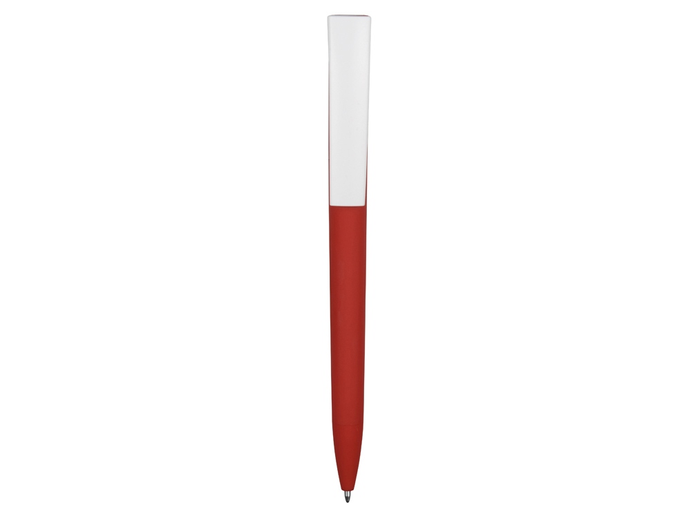 Ручка пластиковая soft-touch шариковая Zorro, красный/белый - купить оптом